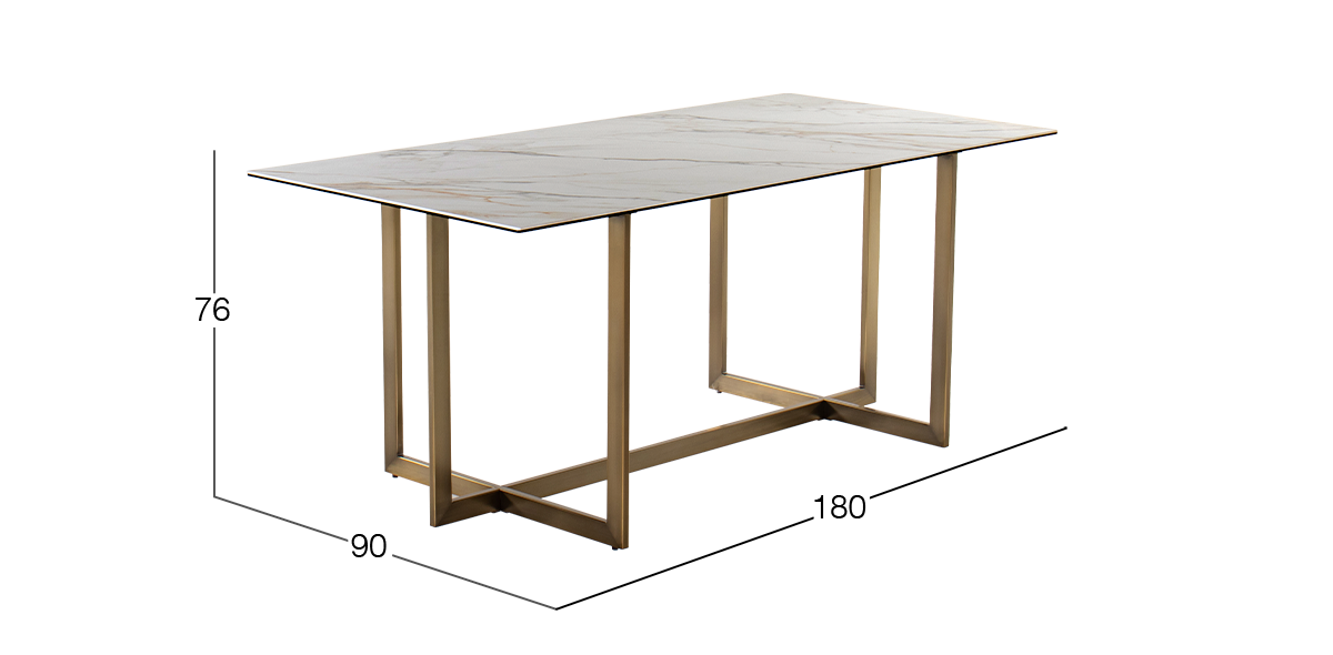 Mesa Comedor Rectangular 180 x 90 cm Sicilia Blanco