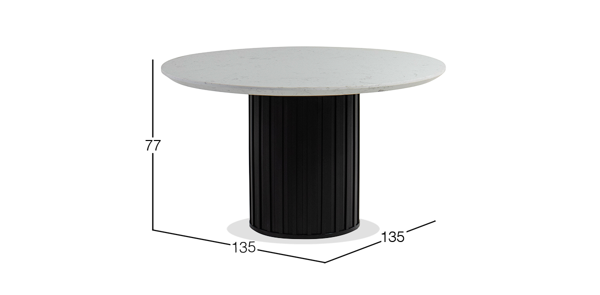 Mesa Comedor Redonda Jaramillo Blanco