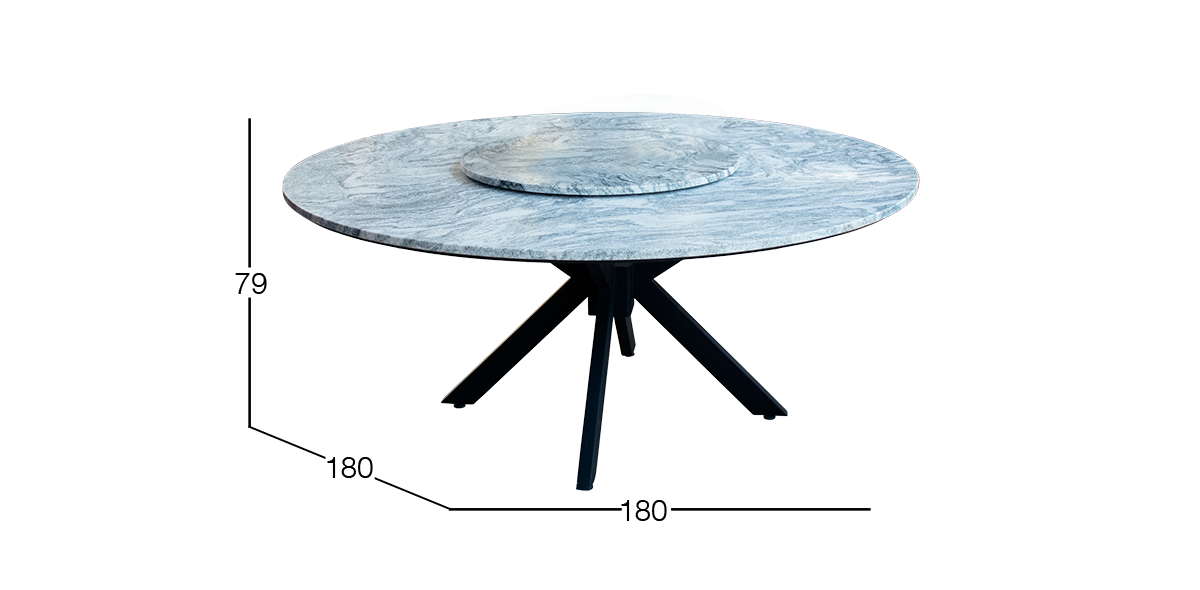 Mesa Comedor de Granito 180 cm Ristretto Blanco