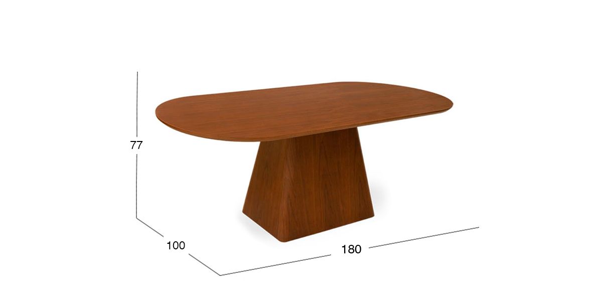 Mesa Comedor 180 x 100 cm Maoz Nogal