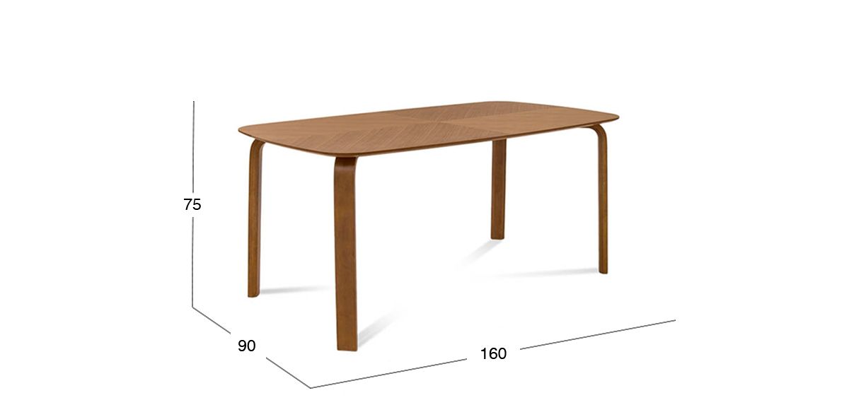 Mesa Comedor 160 x 90 cm Roxu Nogal