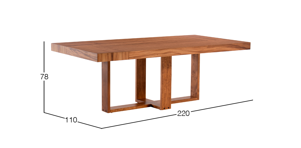 Mesa Comedor 220 x 110 cm Barcelona Parota