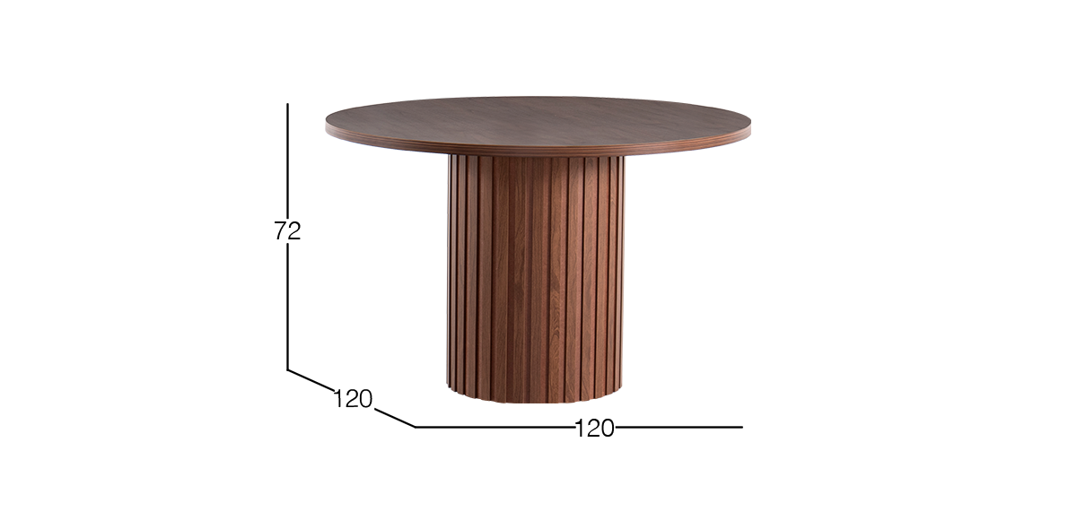 Mesa Comedor 120 cm Capri Nogal