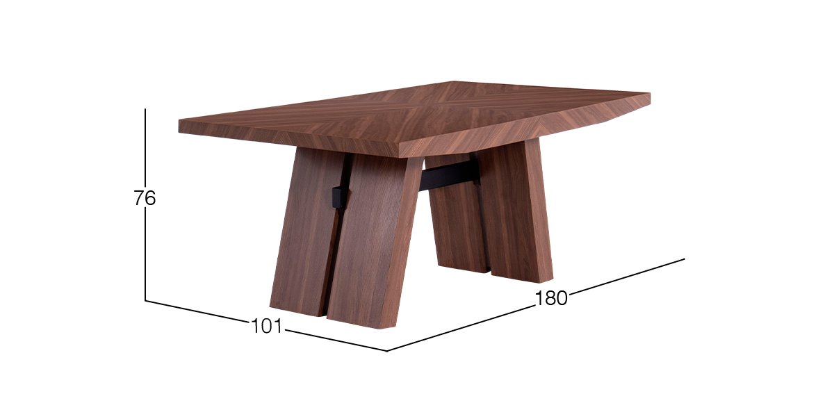 Mesa Comedor 180 x 100 cm Carmina Nogal