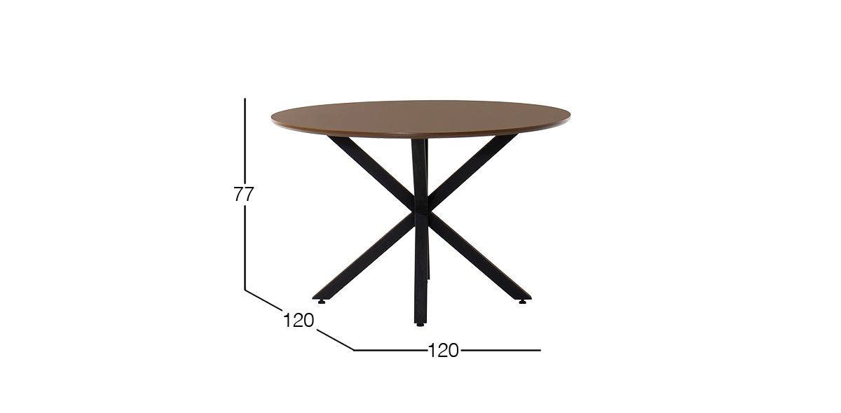 Mesa Comedor 120 cm Dunna Nogal