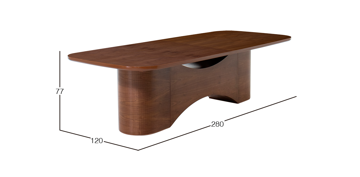 Mesa Comedor 280 x 120 cm Nogal Infinity