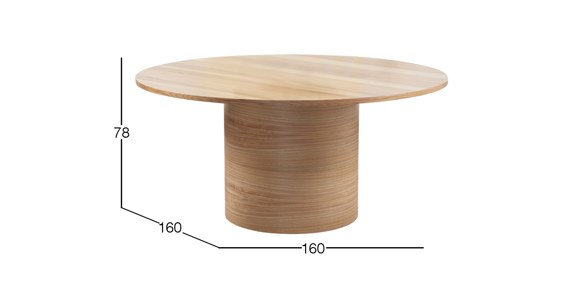 Mesa Comedor 160 cm Astor Natural