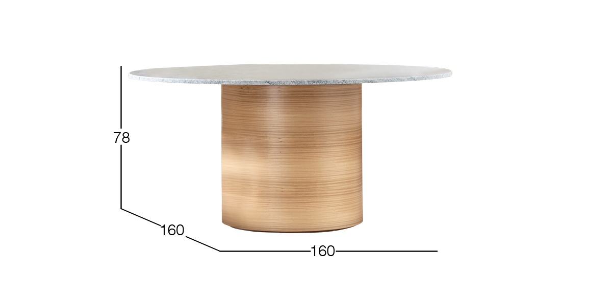 Mesa Comedor de Granito 160 cm Astor Natural