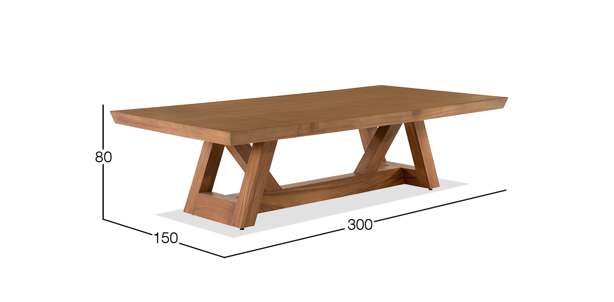 Mesa Comedor 300 x 150 cm Parota Matera