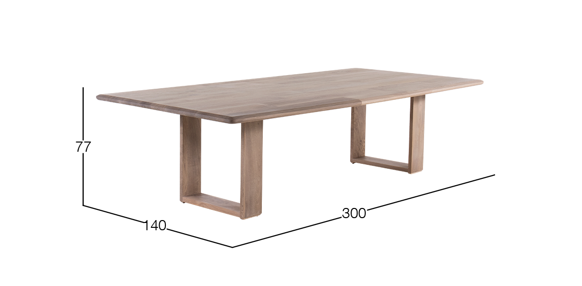 Mesa Comedor 300 x 150 cm Palmilla Natural