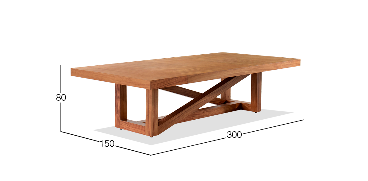 Mesa Comedor 300 x 150 cm Parota Ravello