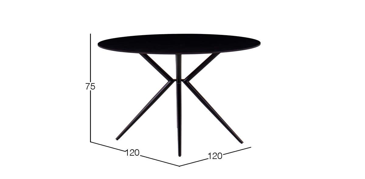 Mesa Comedor 120 cm Rummer Negro