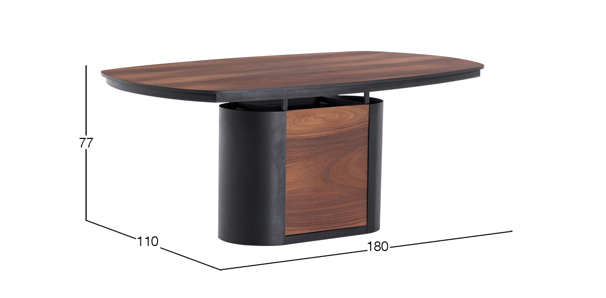 Mesa Comedor 180 x 110 cm Iron Parota