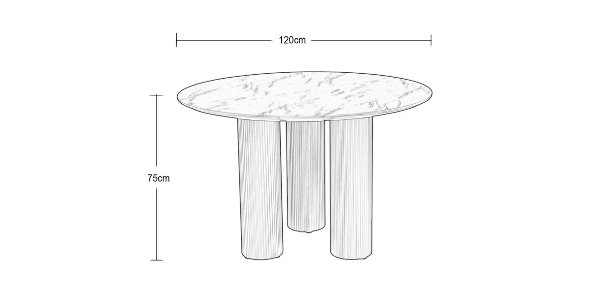 Mesa Comedor Redonda Sandy Negro