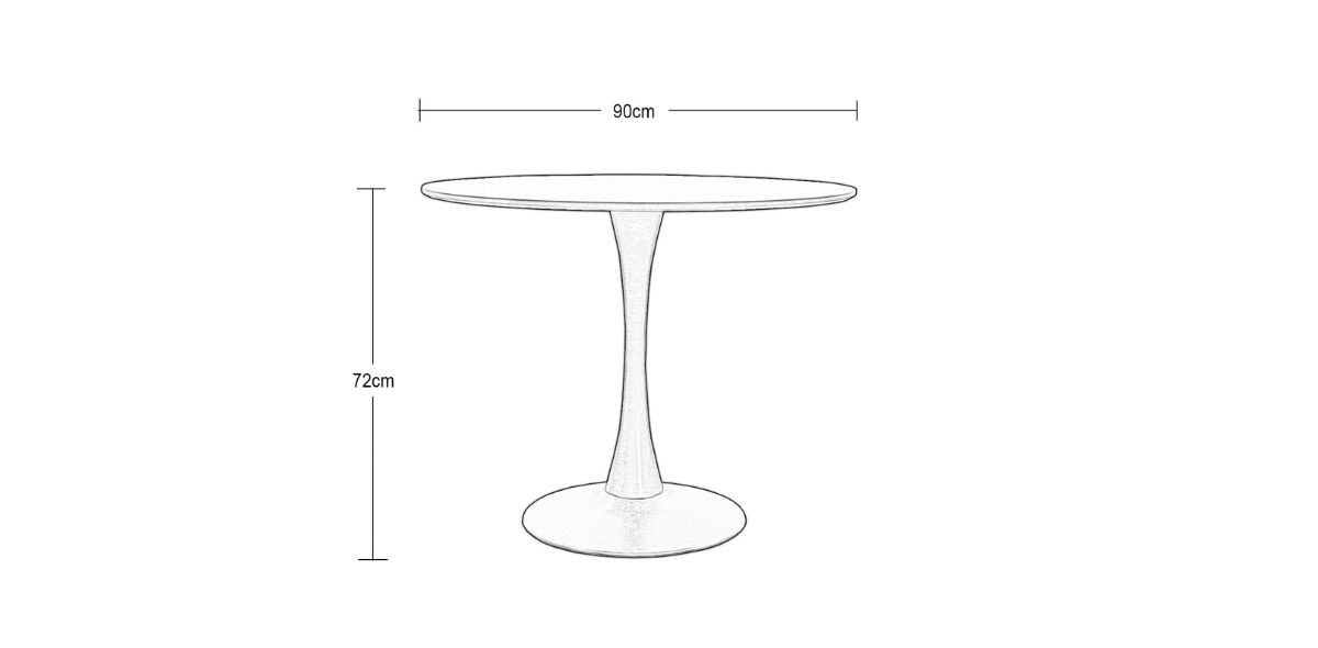Mesa Comedor 90 cm Siena Nogal