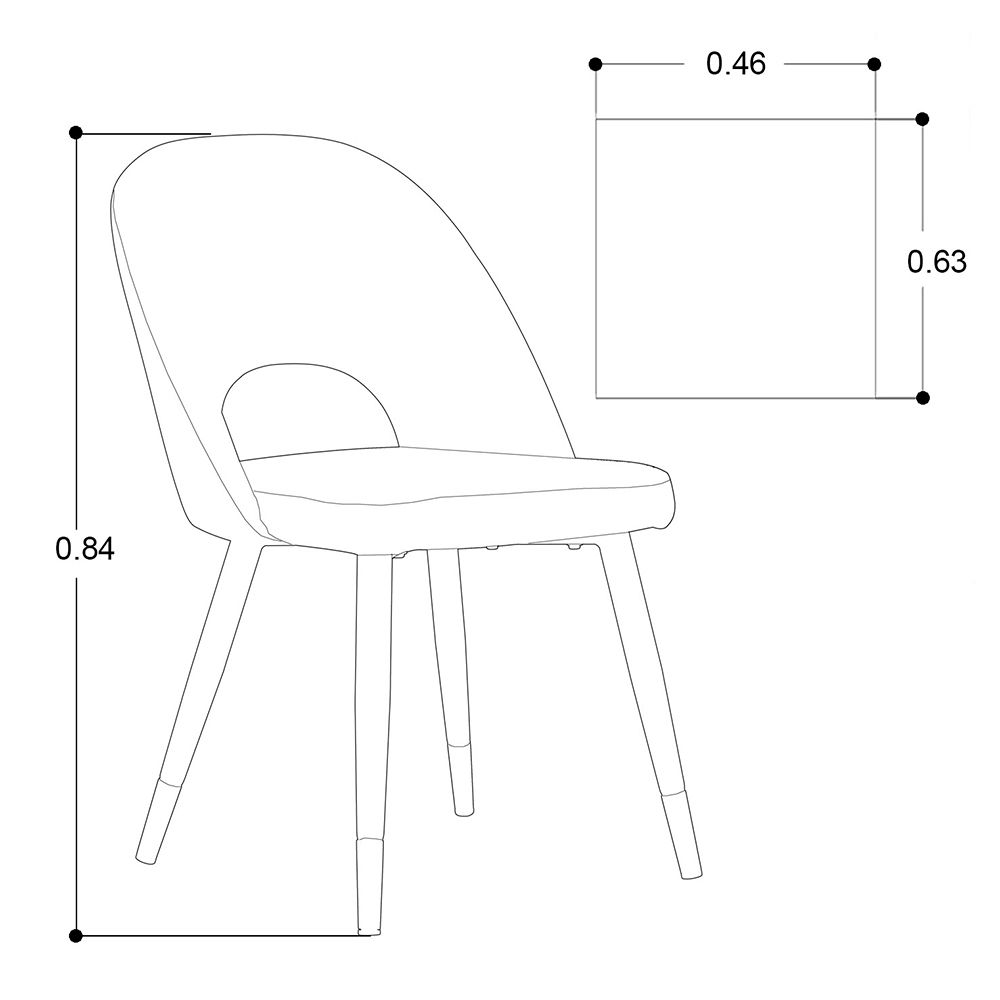 Silla Retro Azul 