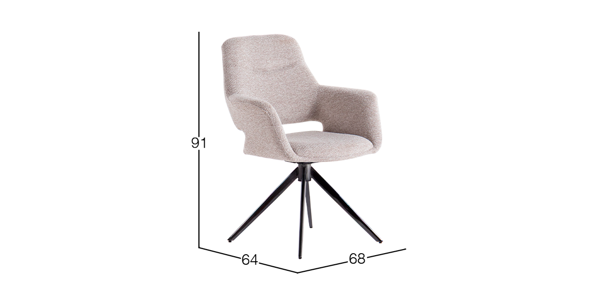 Silla Giratoria Isha Beige