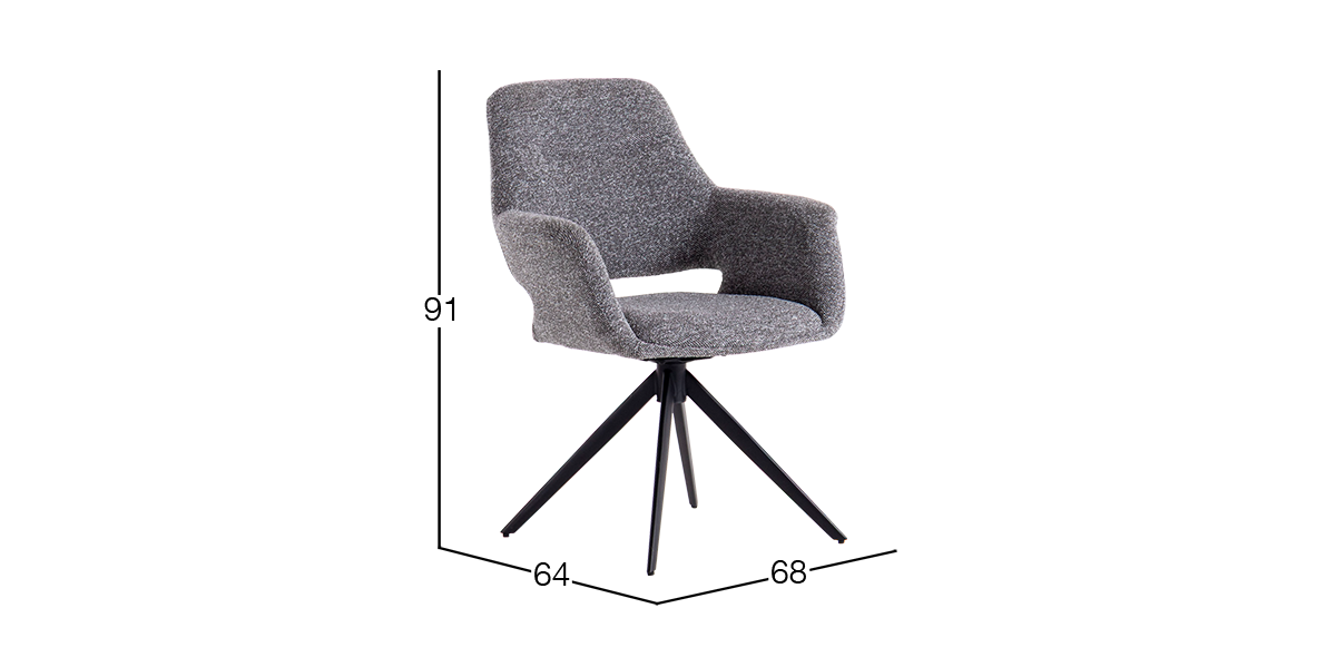 Silla Giratoria Isha Gris