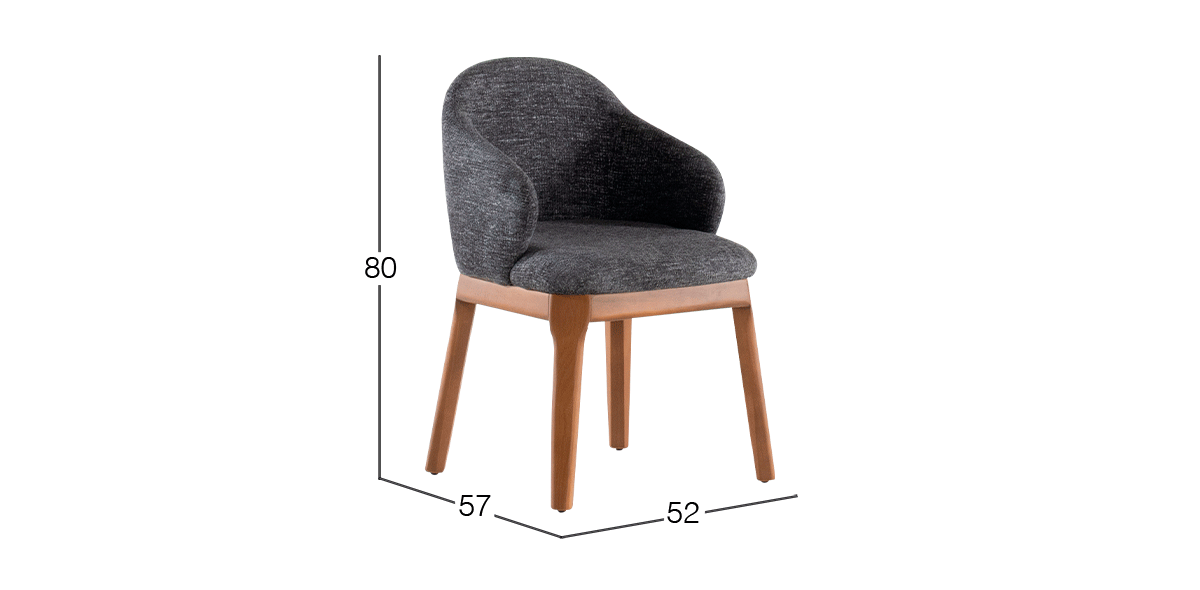 Silla Amara Gris Oscuro