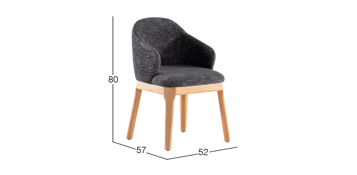 Silla Amara Gris Oscuro