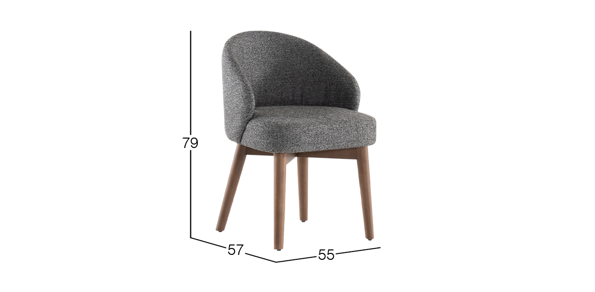Silla Vera Gris Oscuro