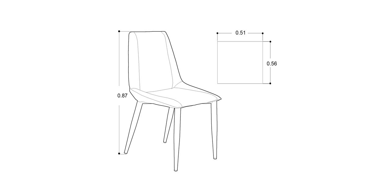 Silla Roma Tela Gris