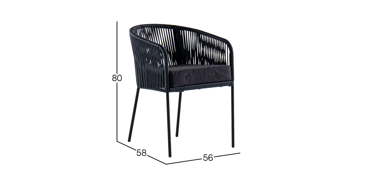 Silla Lugano Negro