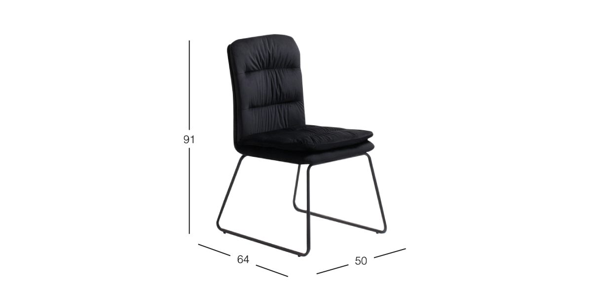 Silla Marc Negro Terciopelo