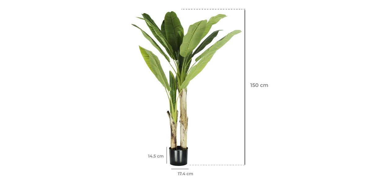 Planta Arificial Musa Paradisiaca A150 Crn Plastico Verde Crn