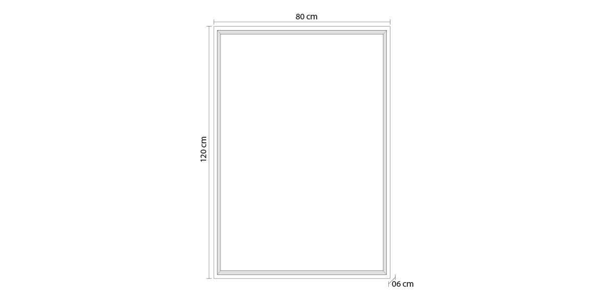 Cuadro Decorativo 80 x 120 cm Goma Blanco
