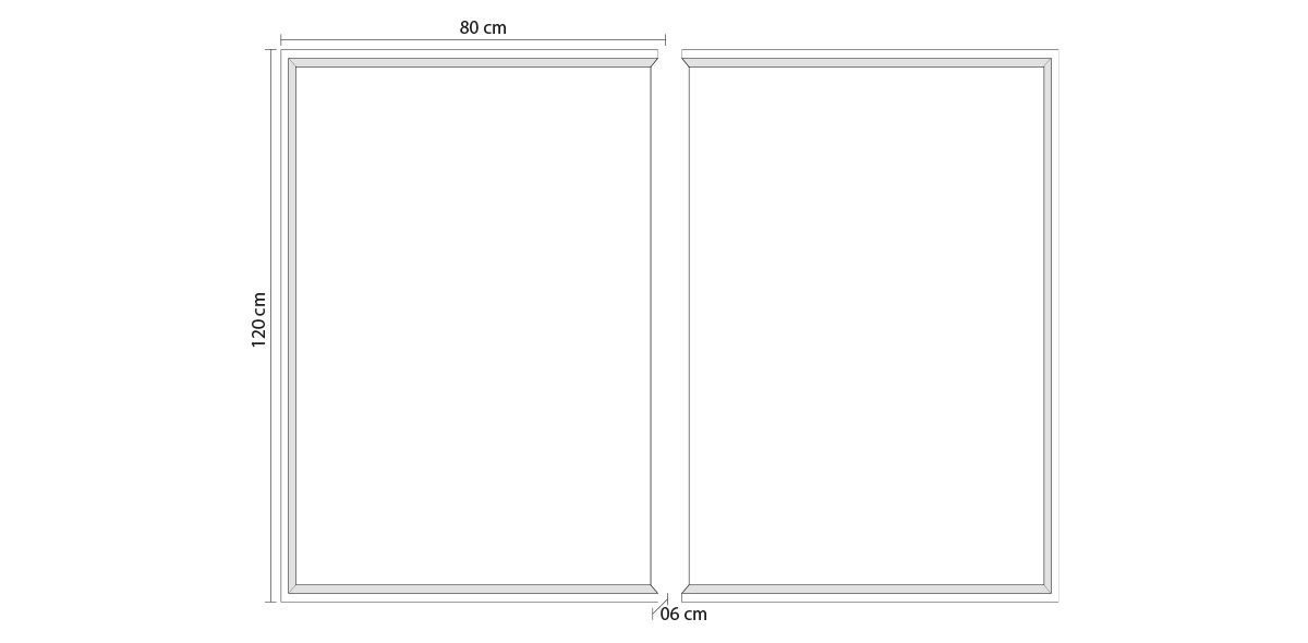 Cuadro Decorativo 80 x 120 cm Naab Gris 2 Piezas