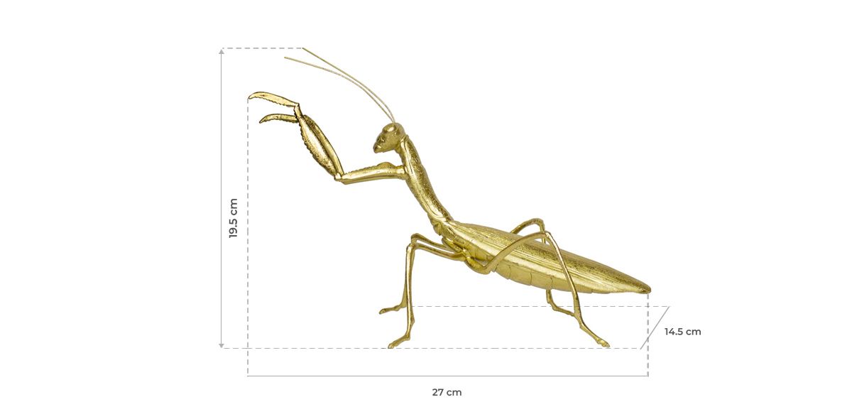 Figura Decorativa Mantis Cnr Dorado