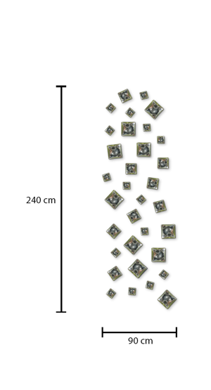 Figura de Cristal Qbo Dzo Metal 36 Piezas