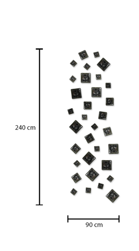 Figura de Cristal Qbo Dzo Metal 36 Piezas