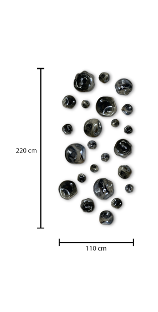 Figura de Cristal Picasso Dzo Negro 24 Piezas