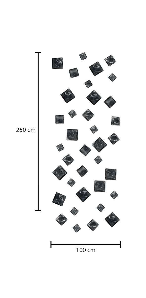 Figura de Cristal Qbo Dzo Negro 36 Piezas