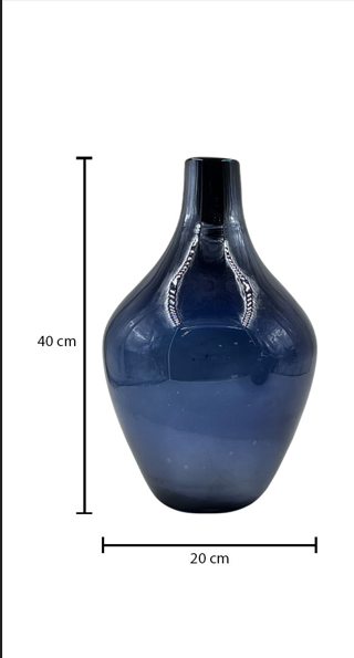 Jarrón de Cristal Licorera Dzo Azul