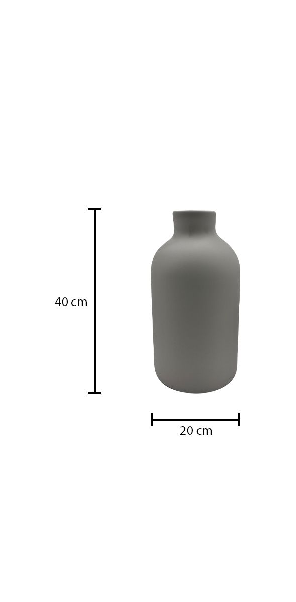 Jarrón de Cristal Med Balero Dzo Gris