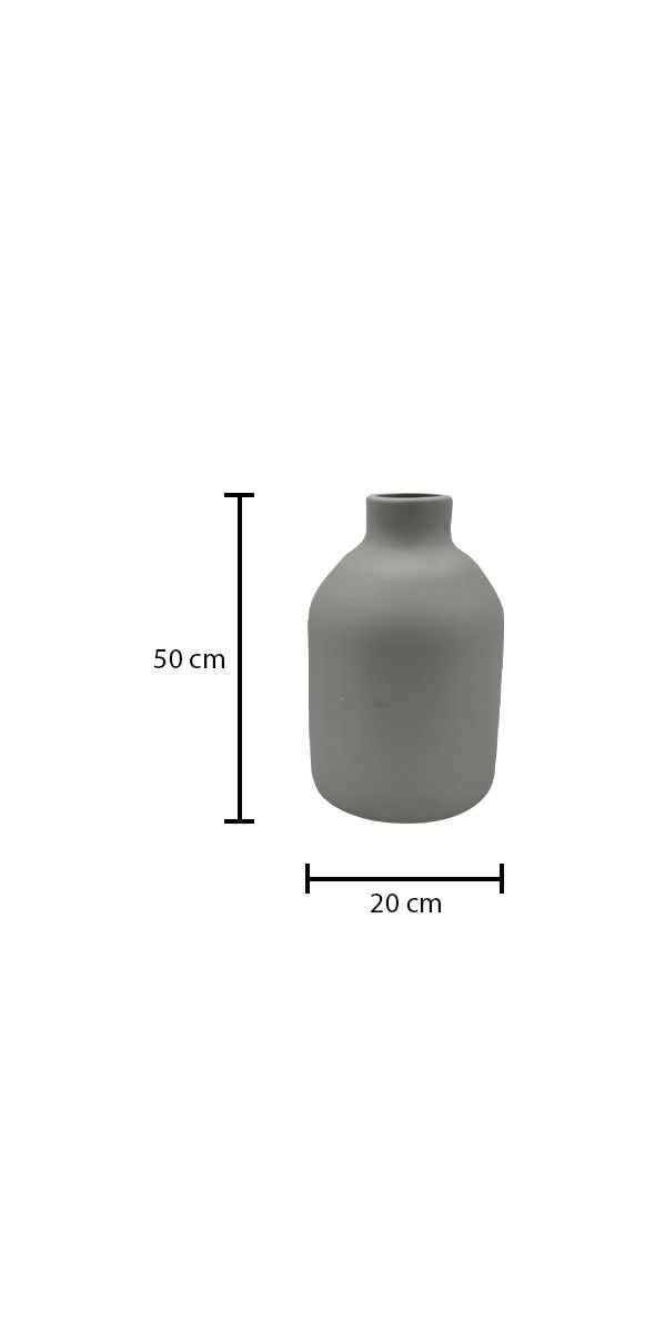 Jarrón de Cristal Ch Balero Dzo Gris