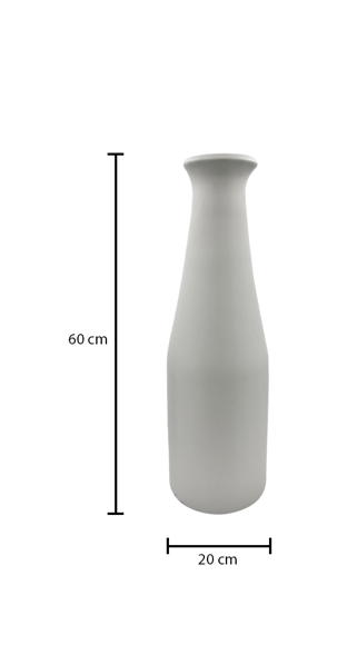 Jarrón de Cristal Lechero Dzo Gris