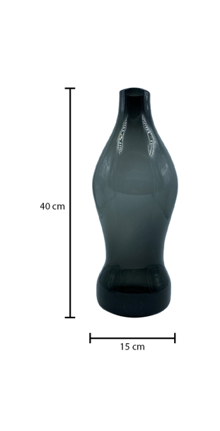 Jarrón de Cristal Ch Quinque Dzo Negro