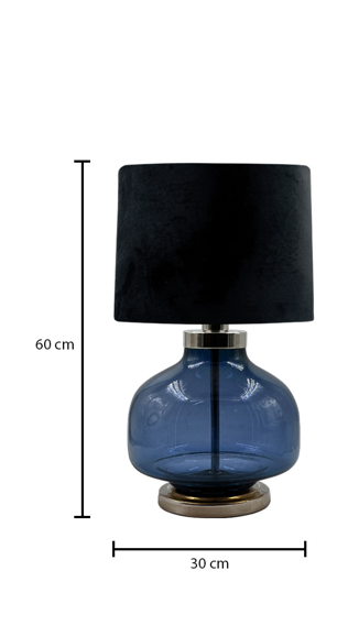 Lámpara de Mesa de Cristal Berry Dzo Azul