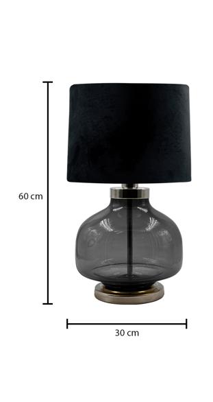 Lámpara de Mesa de Cristal Berry Dzo Negro
