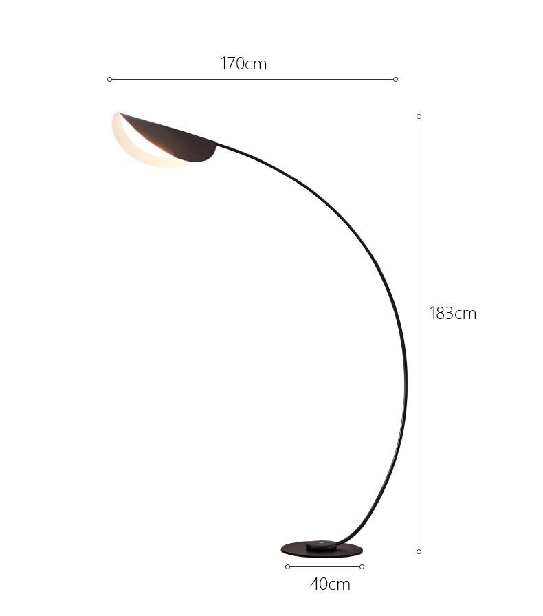 Lámpara de Piso Leaf Negro