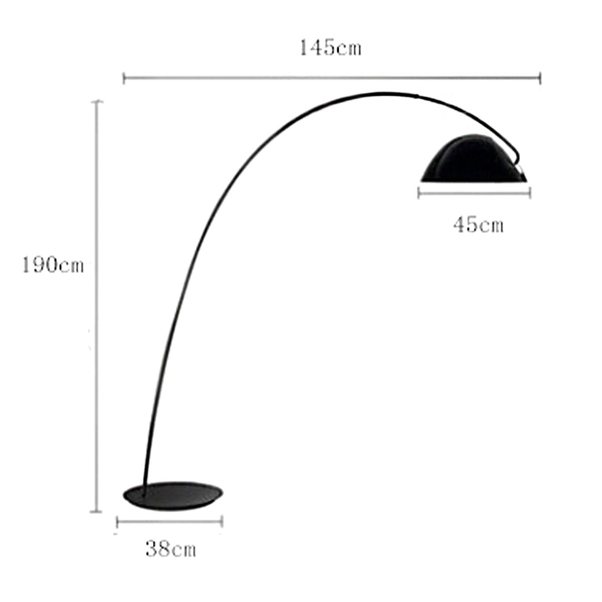 Lámpara de Piso Minimal Negro