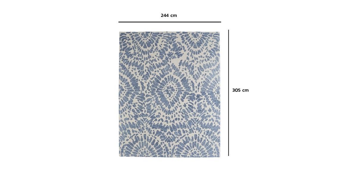 Tapete 244 x 305 cm Wallace Azul