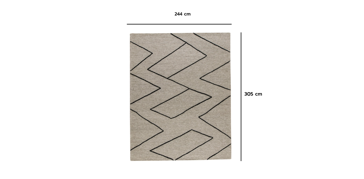 Tapete 244 x 305 cm Enora Beige