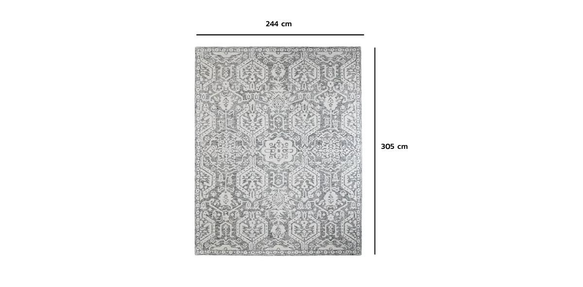 Tapete 244 x 305 cm Belfort Gris