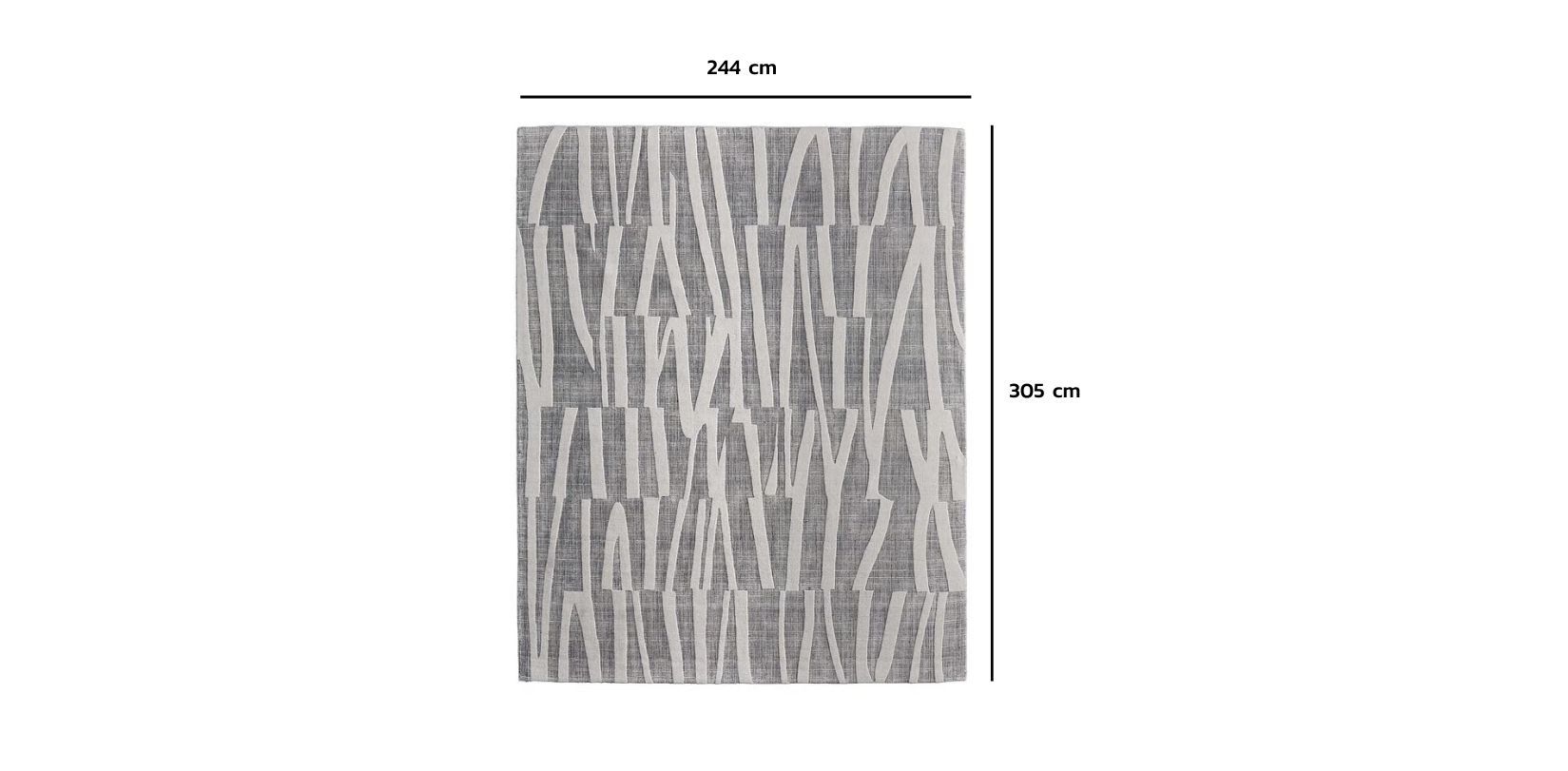 Tapete 244 x 305 cm Peconic Gris