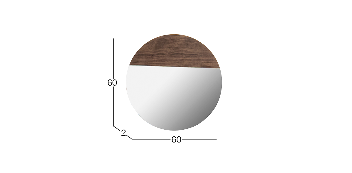 Espejo Decorativo Chico Arco Café